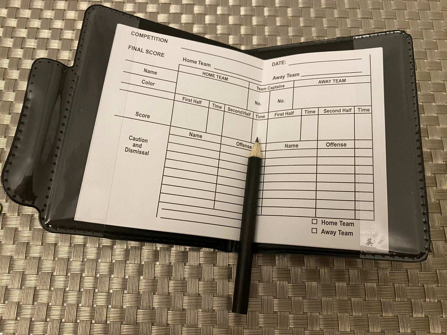 Referee Cards with Pencil